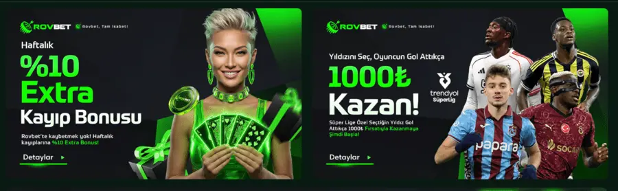 Rovbet kayıp bonusu ve Süper Lig promosyonu